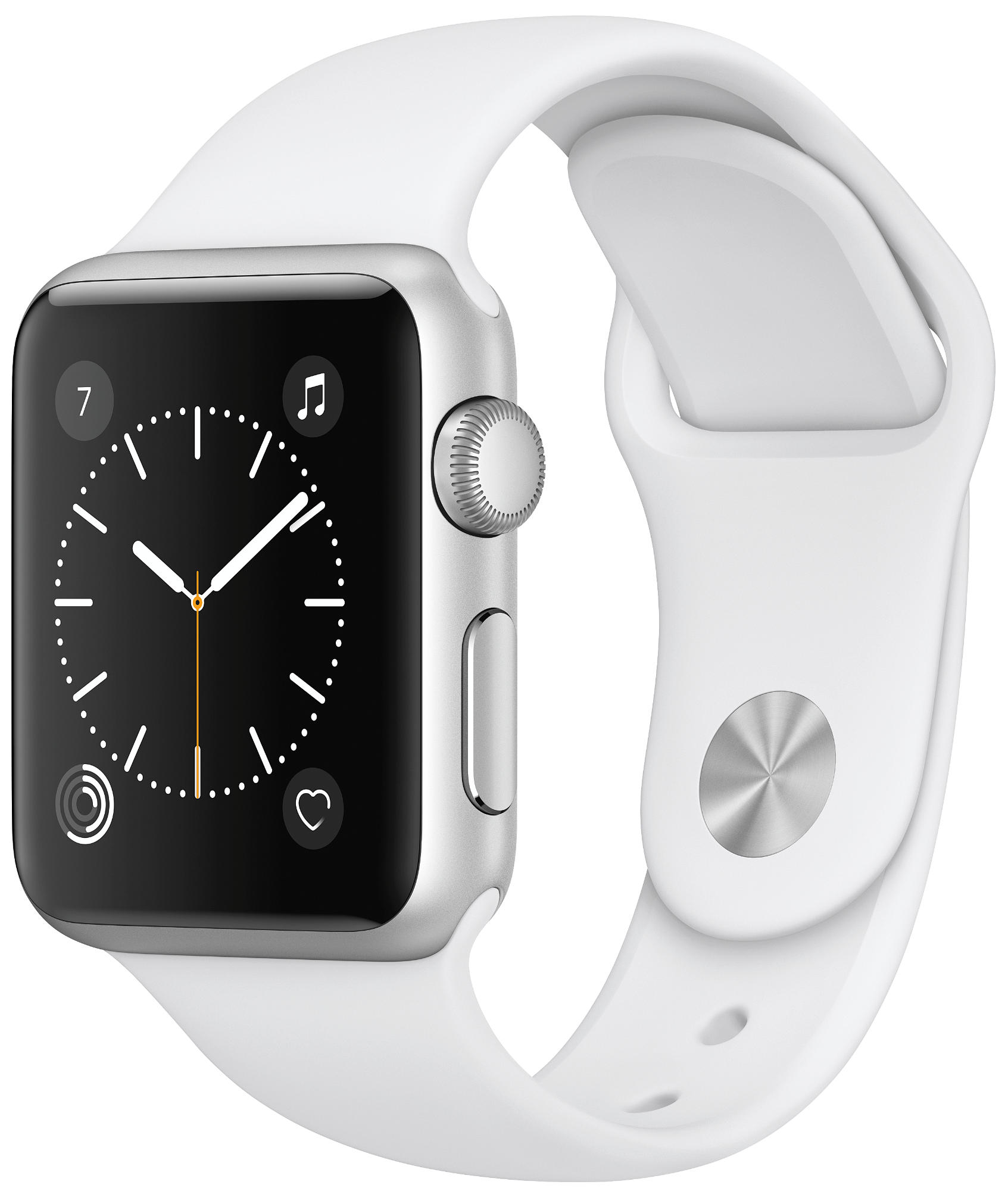 APPLE Watch Series 1 Smart Watch Aluminium Polymer, 38 mm, Silber/Weiß