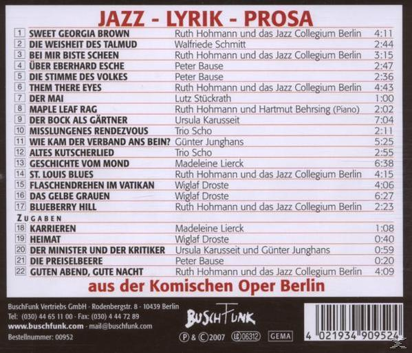 Jazz Lyrik Prosa - Live Aus Der Komischen Oper 07  - (CD)
