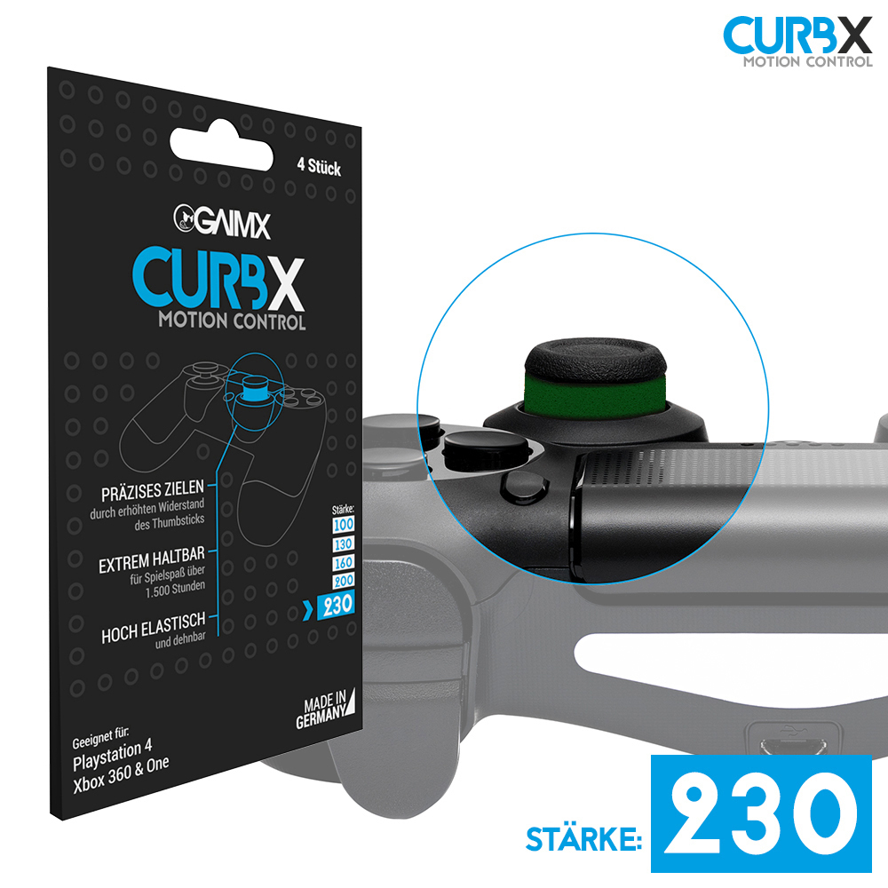 GAIMX CURBX 230, Aufsatz für Thumb-Sticks, Schwarz/Grün