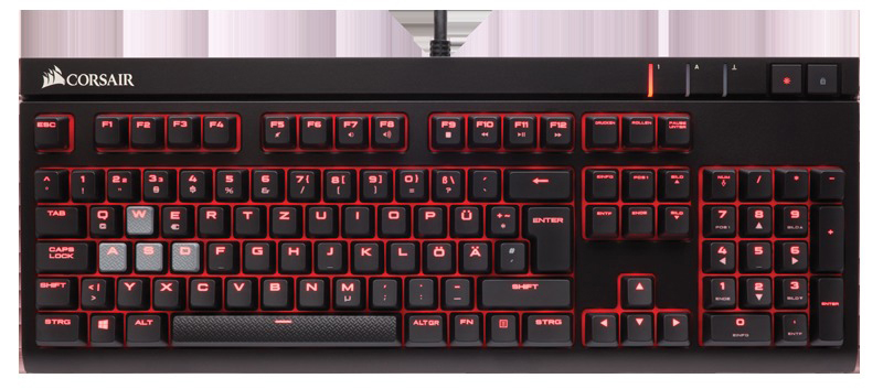 CORSAIR STRAFE Mechanical, Gaming Tastatur, Mechanisch, Cherry MX Red, kabelgebunden, Cherry Mx Red