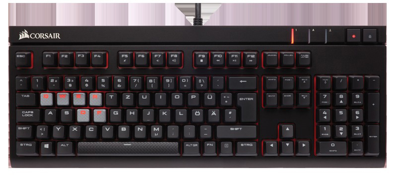 CORSAIR STRAFE Mechanical, Gaming Tastatur, Mechanisch, Cherry MX Red, kabelgebunden, Cherry Mx Red
