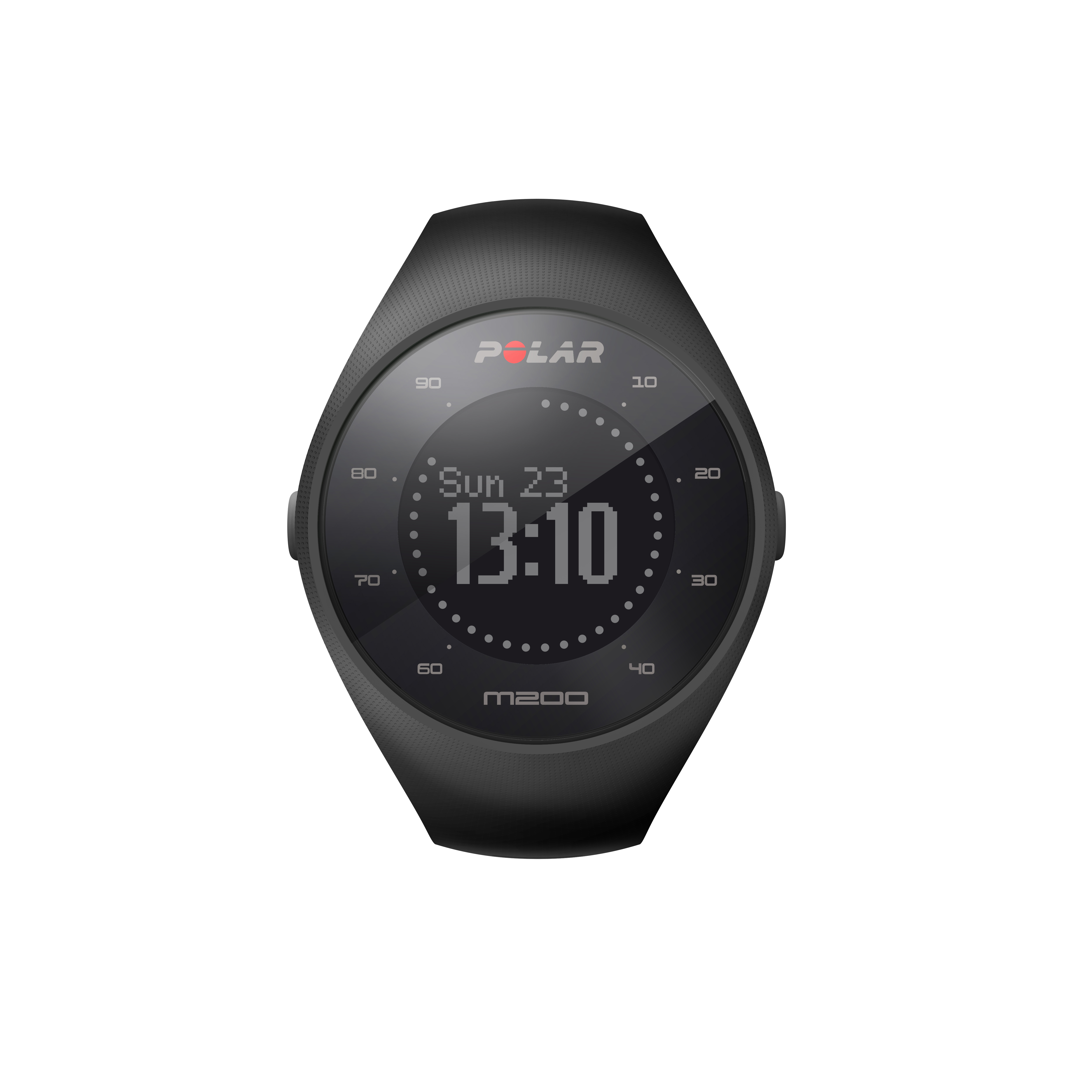 POLAR M200 Gr. M/L, Fitness Tracker, 150-210 mm, Schwarz