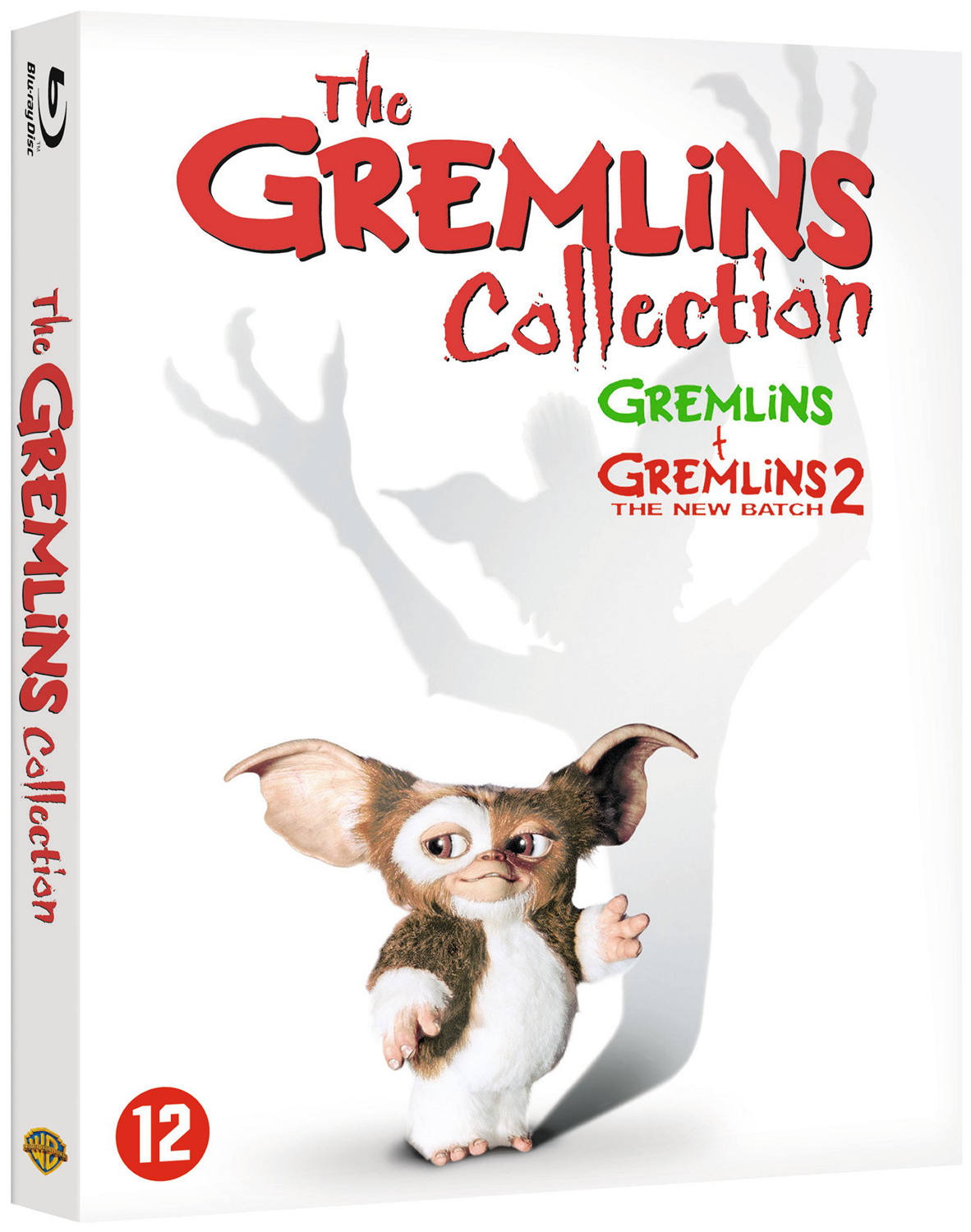 Boîtier Blu-ray The Gremlins Collection. Un gremlin est présenté sur la couverture. Titres The Gremlins Collection et Gremlins 2.