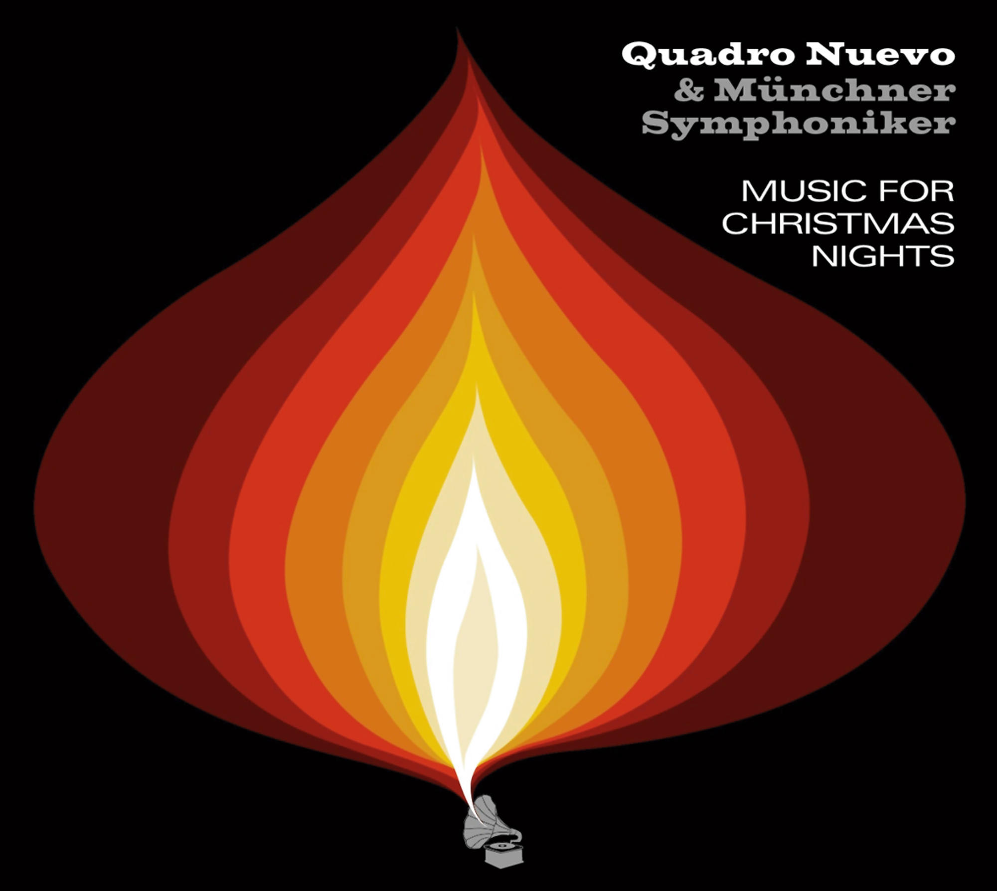 Albumcover mit einer Flammen-Grafik in Rot, Orange und Gelb, mit Text auf schwarzem Hintergrund.