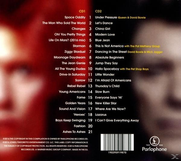 Couverture de CD avec une liste de chansons sur deux disques. La liste des titres comprend les artistes et les titres.