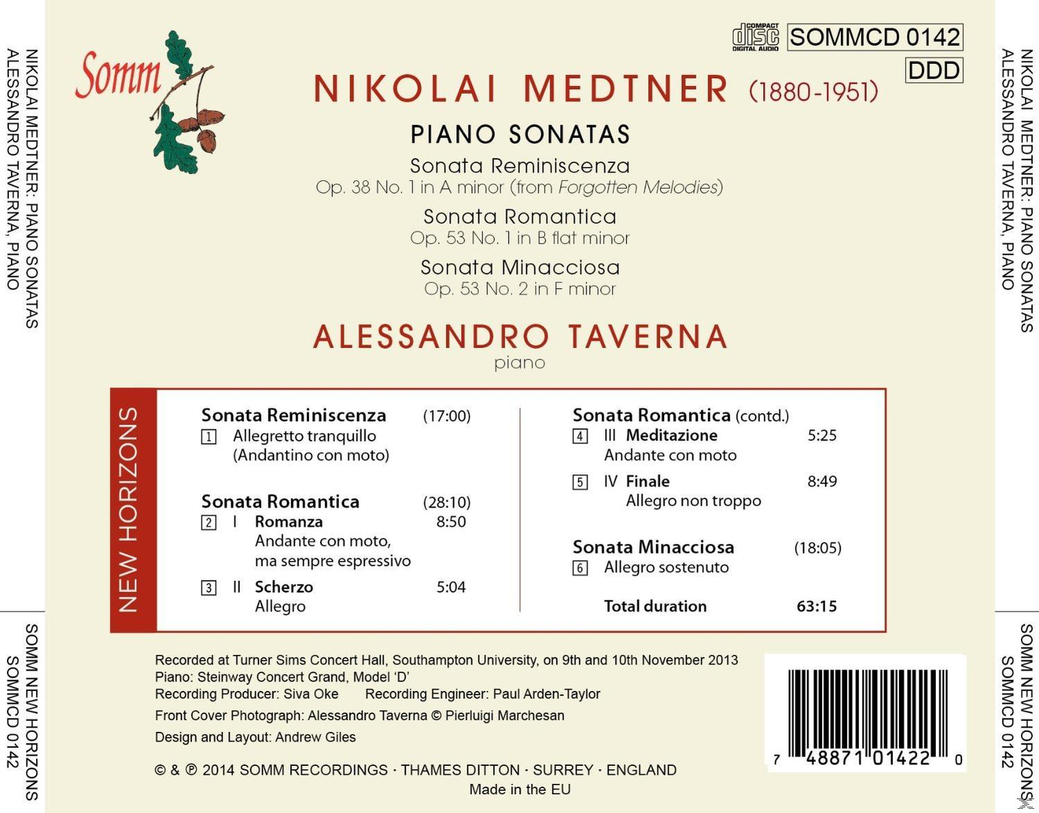 Alessandro Taverna - Nikolai Medtner Piano Sonatas  - (CD)