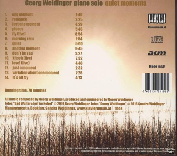 Georg Weidinger - Quiet Moments (Piano Solo)  - (CD)