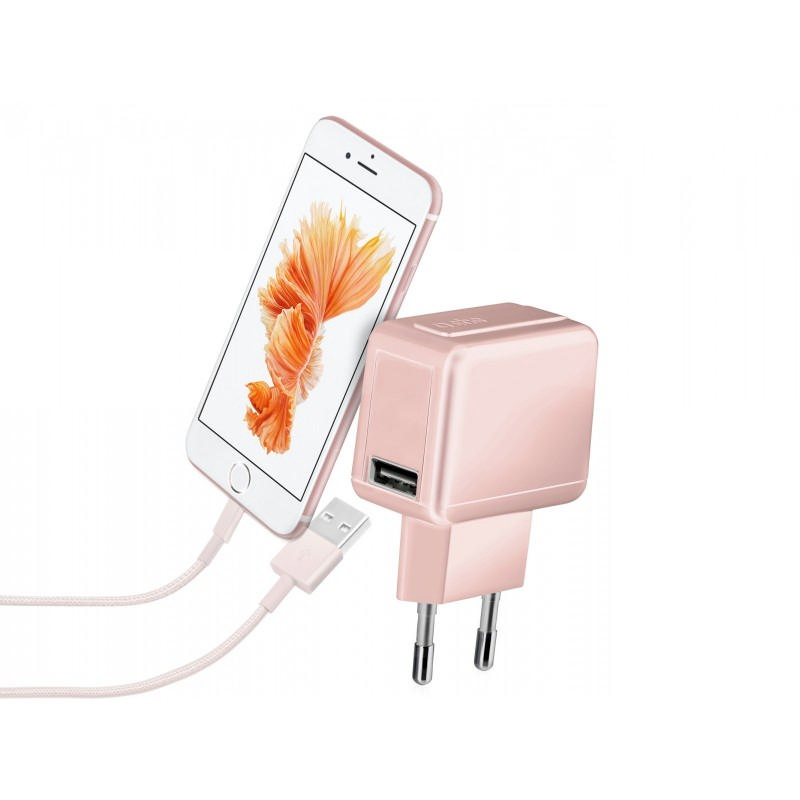SBS TETRAV1USB1AP USB 1A Seyahat Şarj Cihazı Pembe