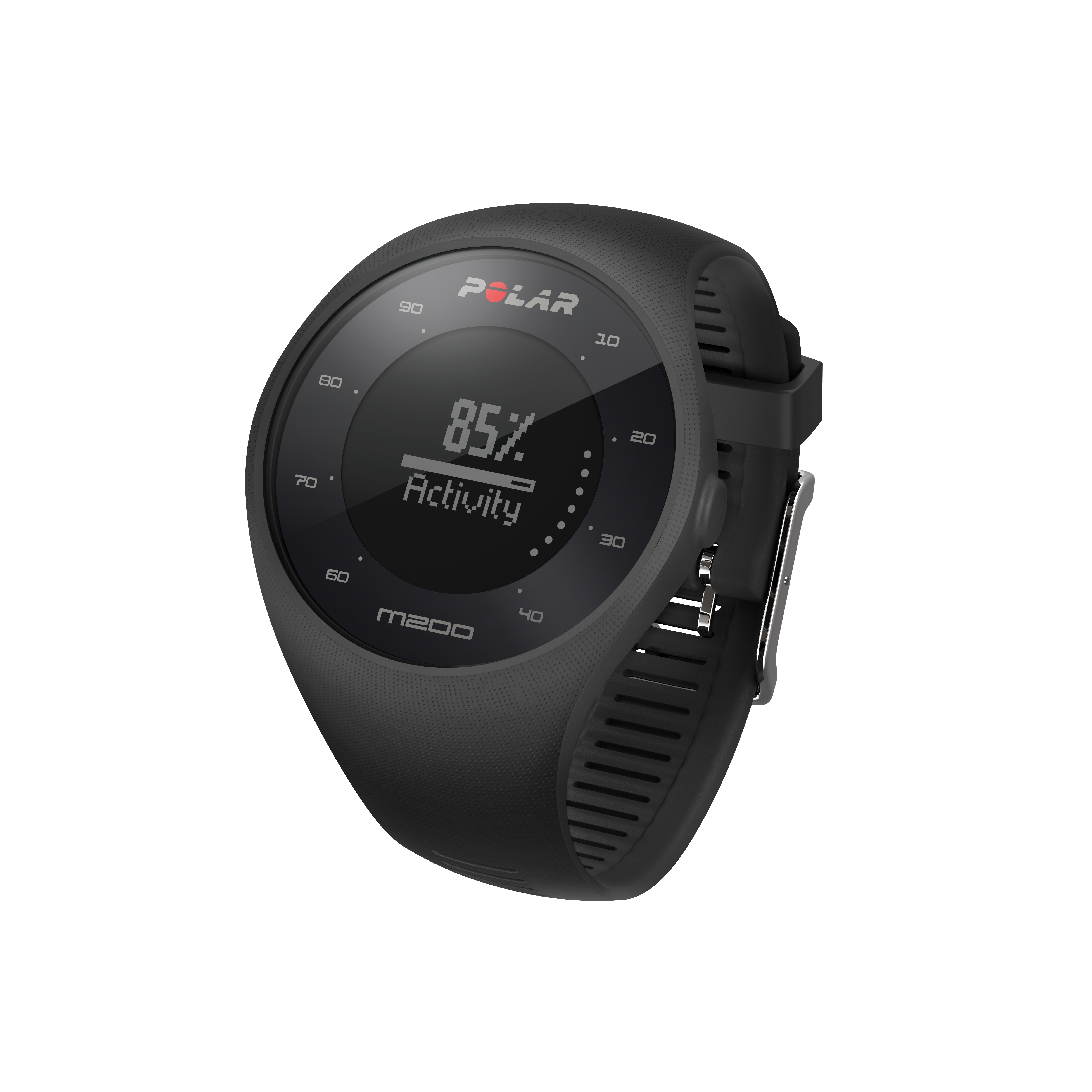 POLAR M200 Gr. M/L, Fitness Tracker, 150-210 mm, Schwarz