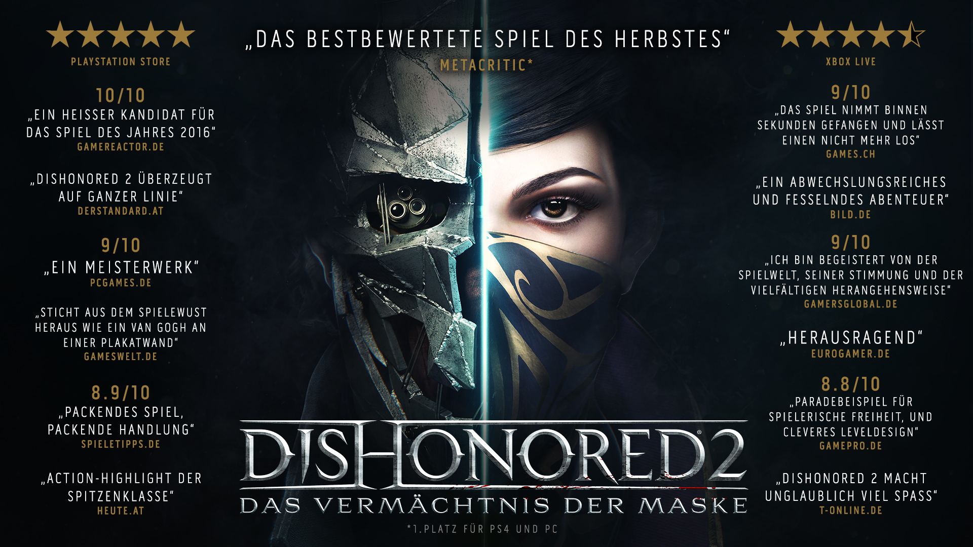 Dishonored 2: Das Vermächtnis der Maske (Exklusives Metal Plate Pack) - [PC]