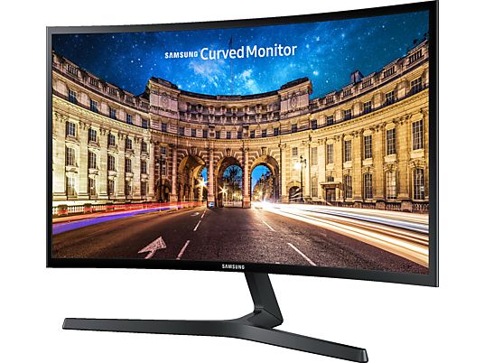 Monitor - Samsung LC24F396, 24" Full HD, Curvo, 4ms, Negro