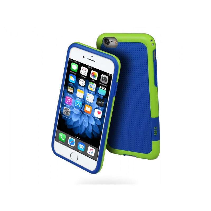 SBS TECOLORIP6BY Çift Renkli Silikon Kılıf iPhone 6/6s Mavi Sarı