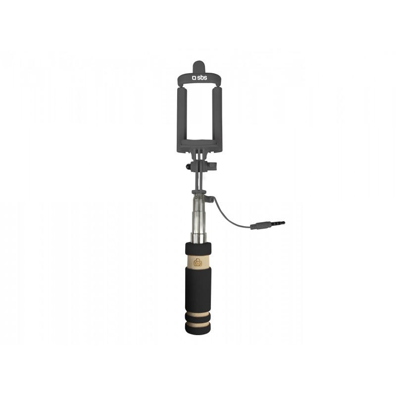 SBS TESELFISHAFTMINIFR Universal Siyah Mini Selfie Çubuğu 3.5 mm Jack Bağlantılı