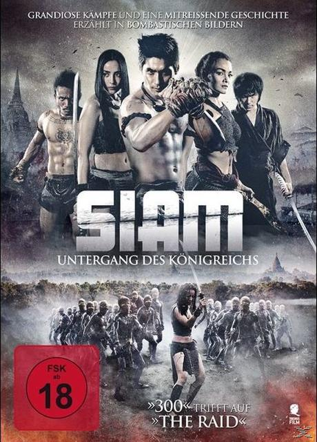 Filmplakat, Männer im Kampf, Text: Siam, Untergang des Königreichs.