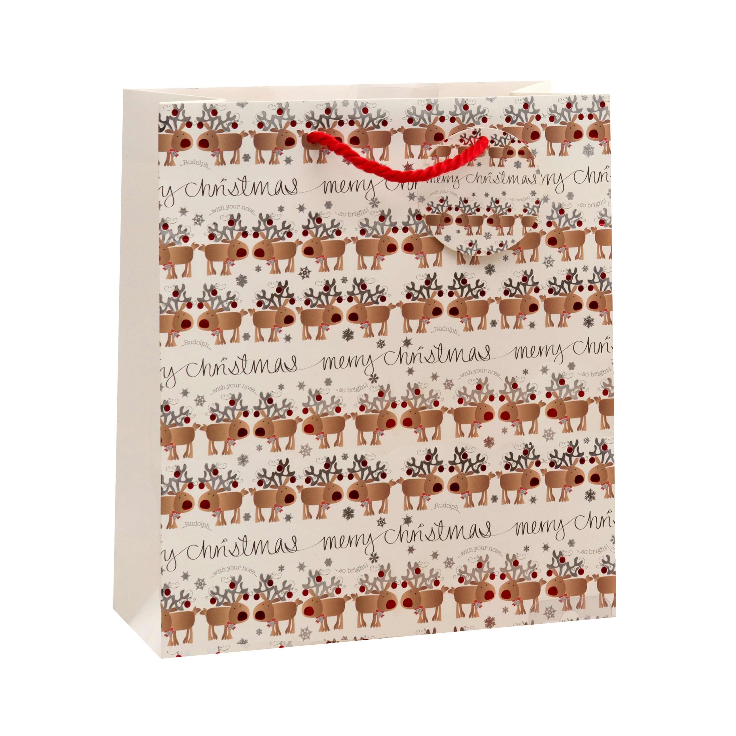 LITTLE PAPER Rudolph Large Weihnachtsgeschenktüte