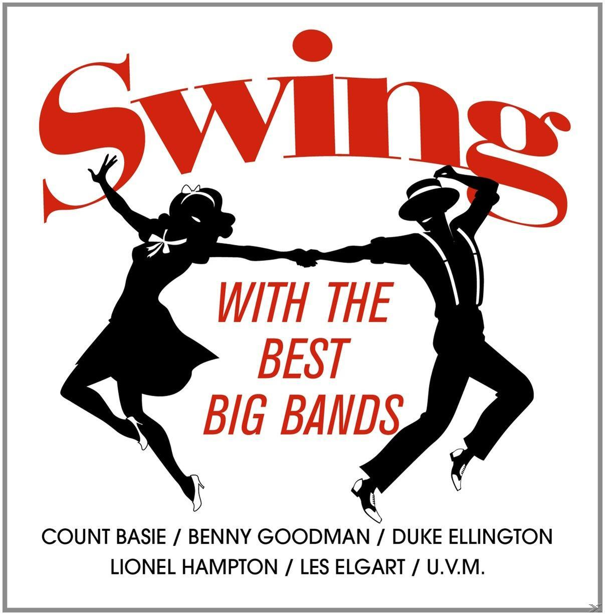 Albumcover mit tanzenden Silhouetten, dem Wort 'Swing' und dem Text 'With the Best Big Bands'.