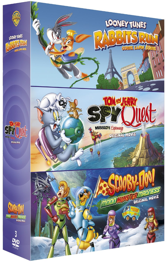 Coffret DVD : Dessins animés Looney Tunes, Tom et Jerry, Scooby-Doo.