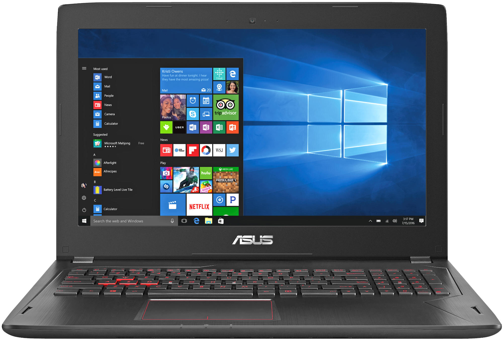 ASUS Gaming Notebook FX502VM-DM112T, schwarz (90NB0DR5-M01630) Gaming-Notebook, 15,6 Zoll, Full-HD, Intel® Core™ i5-6300HQ Prozessor
(6M Cache, bis zu 3.20 GHz), 8 GB, 256 GB SSD