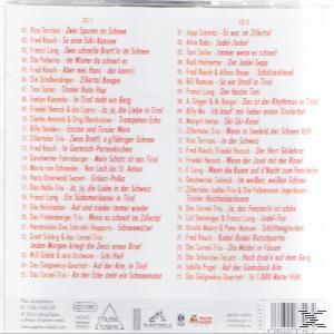 Rückseite einer CD mit einer Liste von Liedern auf Deutsch.