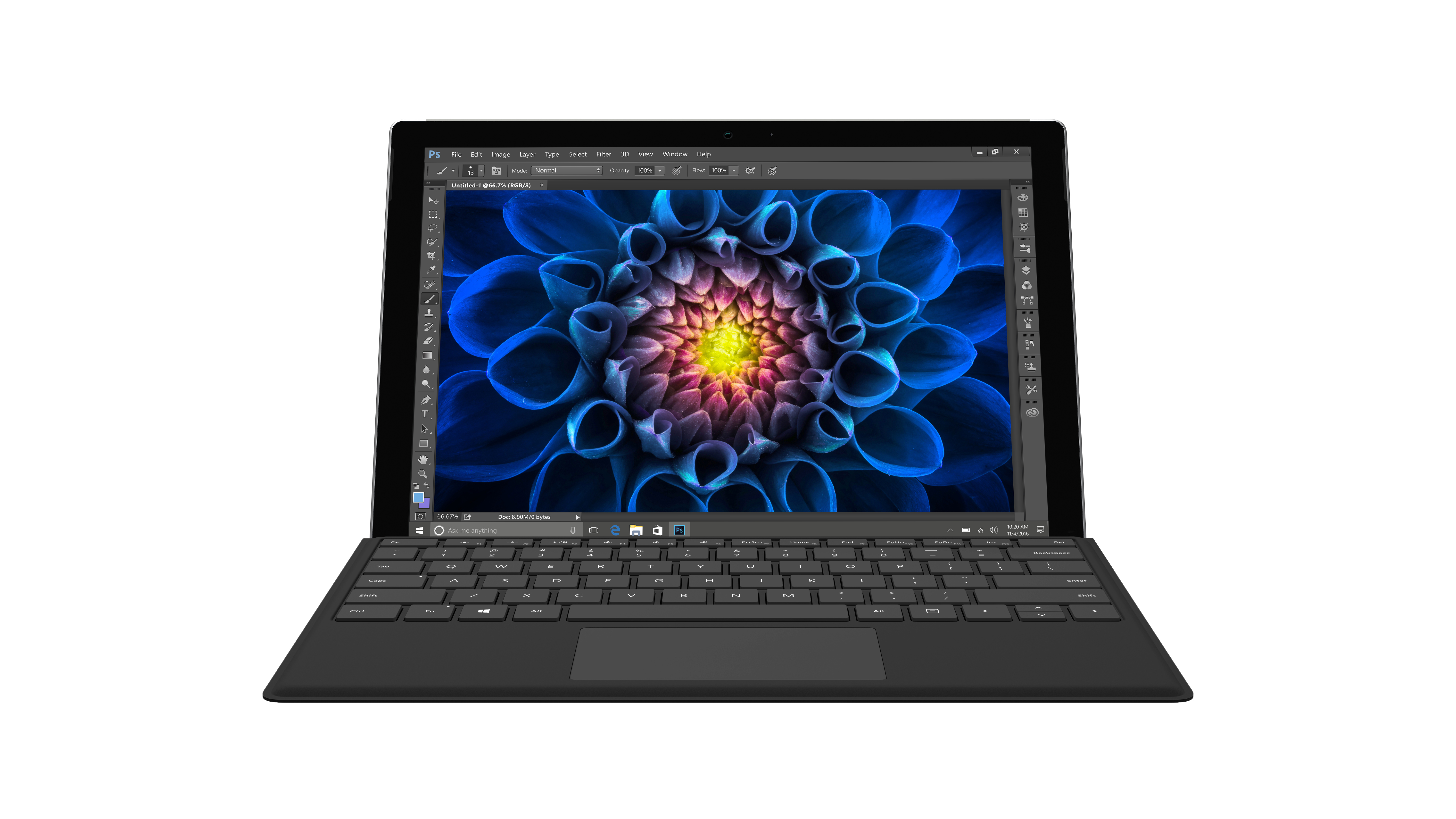 MICROSOFT Surface Pro 4 - inkl. Surface Pro 4 Type Cover - 12,3 Zoll - Intel® Core™ m3 m3-6Y30 - 4 GB - 128 GB - Intel® HD 515 - Windows 10 Pro (64 Bit)