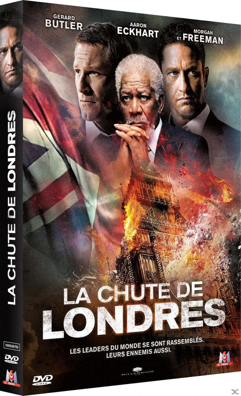 DVD cover for 'London Has Fallen' featuring Gerard Butler, Morgan Freeman.