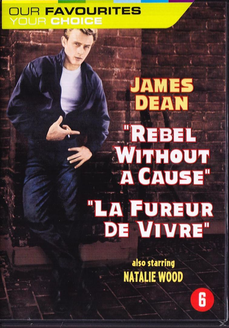 DVD-hoes van James Dean, 'Rebel Without a Cause', en Franse titel 'La Fureur de Vivre'.
