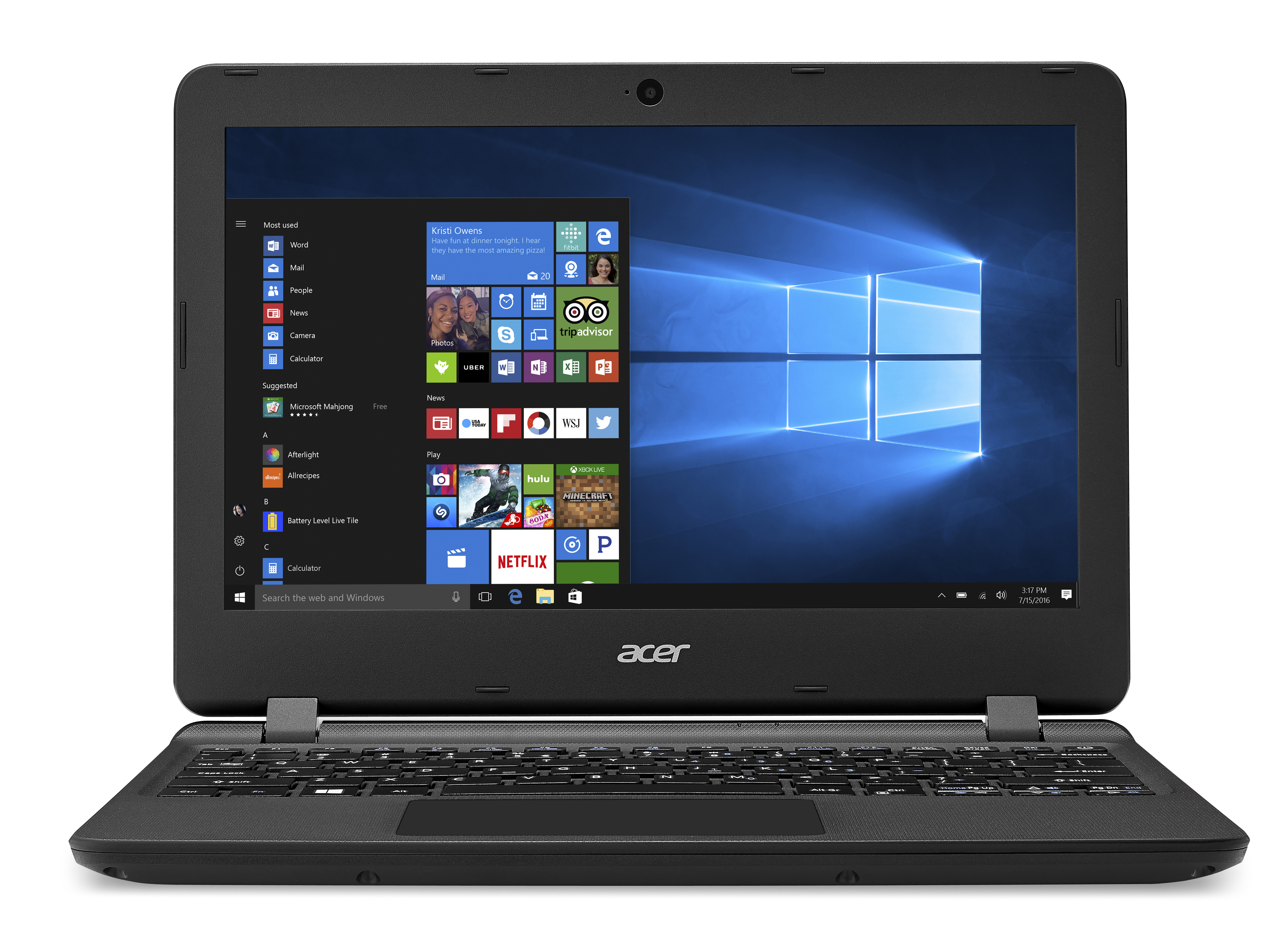 ACER Aspire ES 11 (ES1-132-C0VW) - 11,6 Zoll - Intel® Celeron® N3350 - 2 GB - 32 GB - Intel® HD 500 - Windows 10 Home (64 Bit)