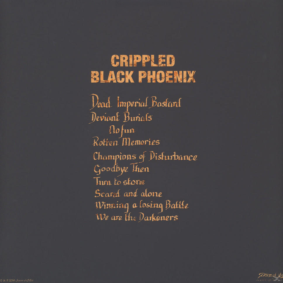 Crippled Black - (Vinyl) Bronze Phoenix Gatefold,Black) - (2LP