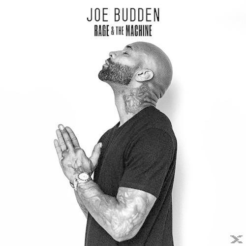 Pochette d'album : Joe Budden. Photo en noir et blanc d'un homme les mains jointes en prière, regardant en haut.