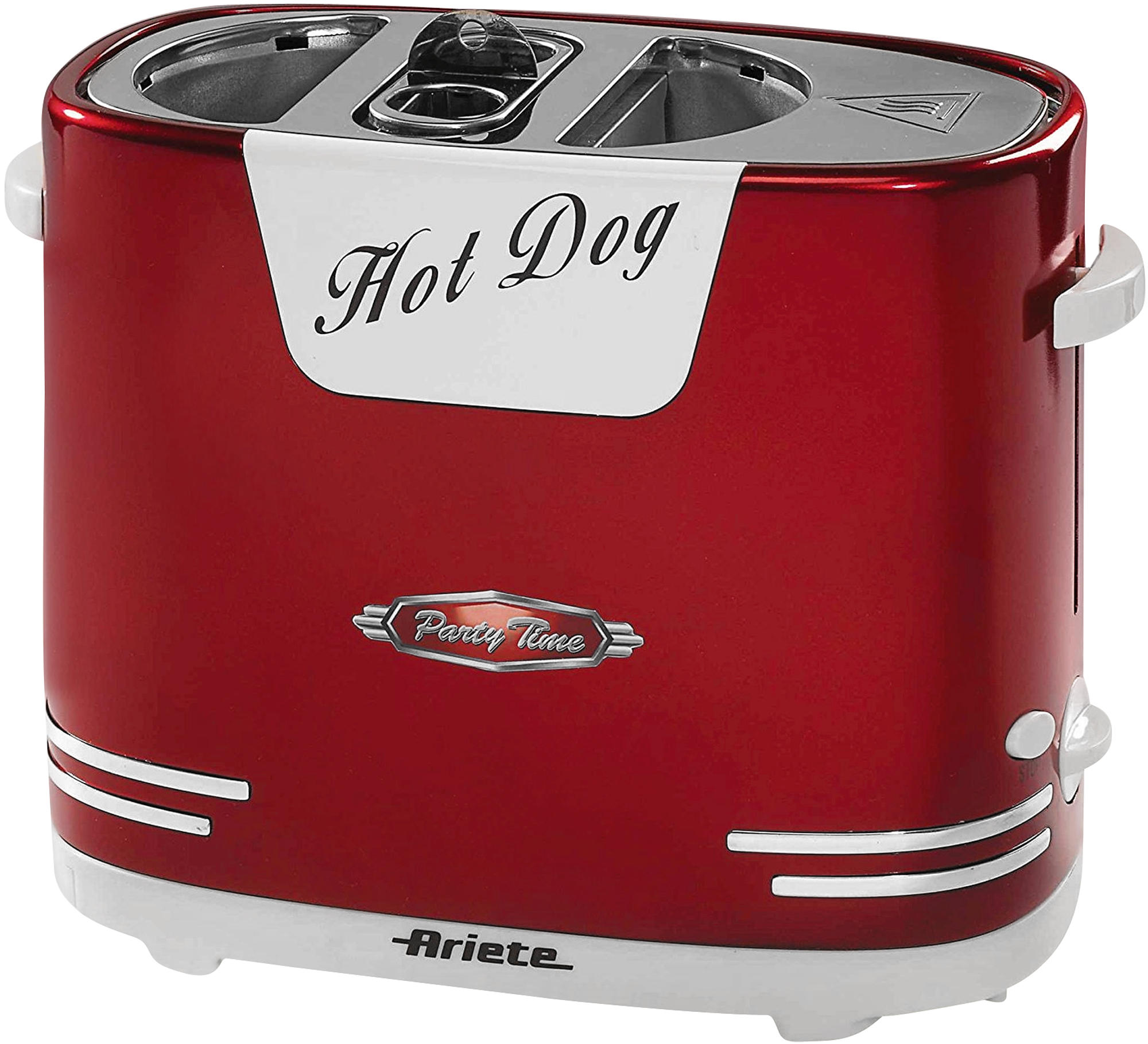 Máquina de perritos calientes - Ariete HOT DOG PARTY TIME, 650W, Rojo