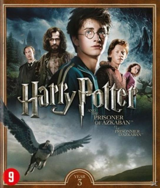 Pochette DVD pour 'Harry Potter et le Prisonnier d'Azkaban', avec les personnages principaux et un fond sombre.
