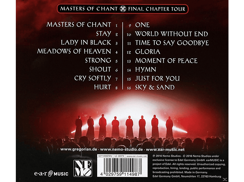 Thumbnail - Gregorian - LIVE! Masters Of Chant-Final Chapter Tour (CD)