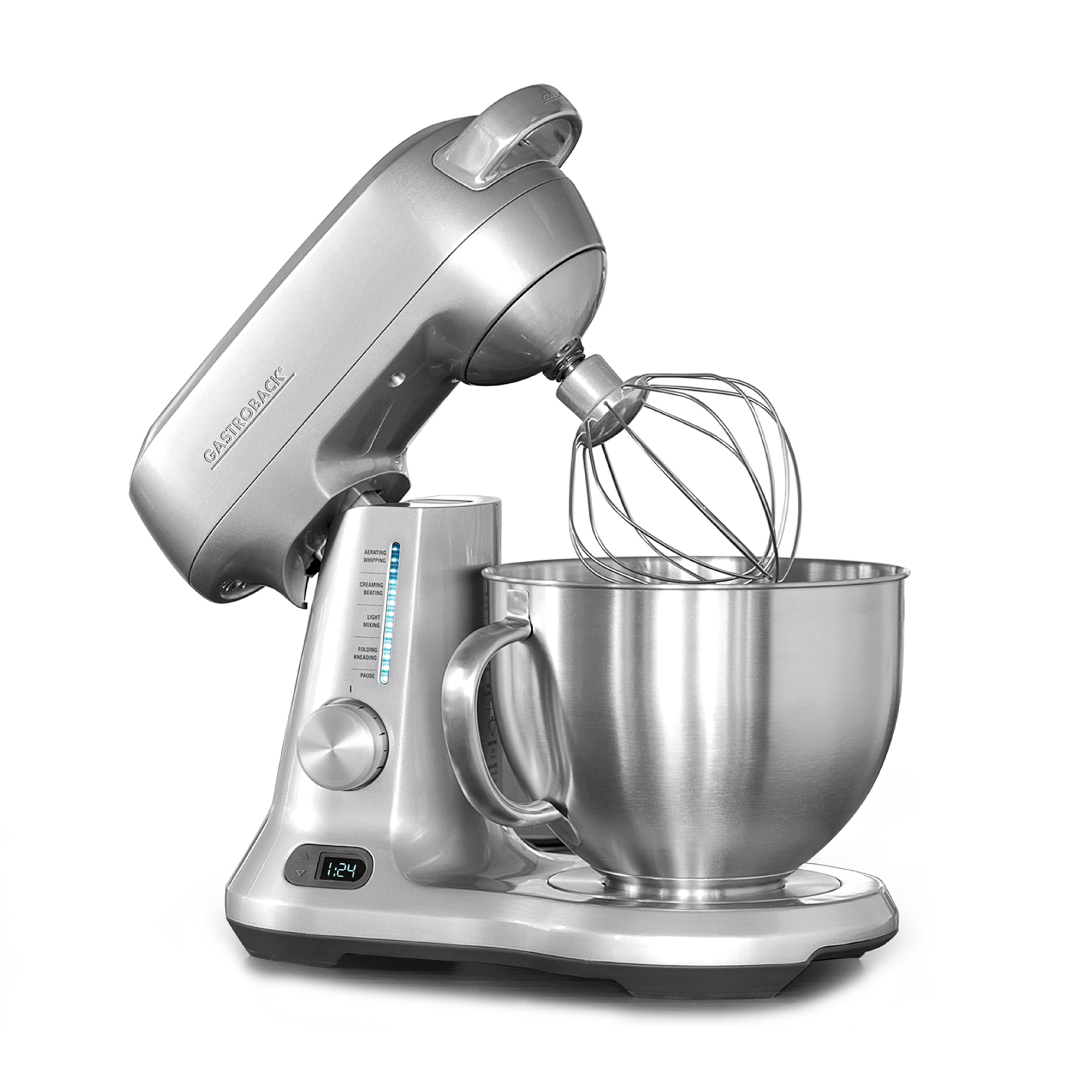 GASTROBACK 40979 Advanced Pro Küchenmaschine Silber (Rührschüsselkapazität: 4,7 l, 1000 Watt)