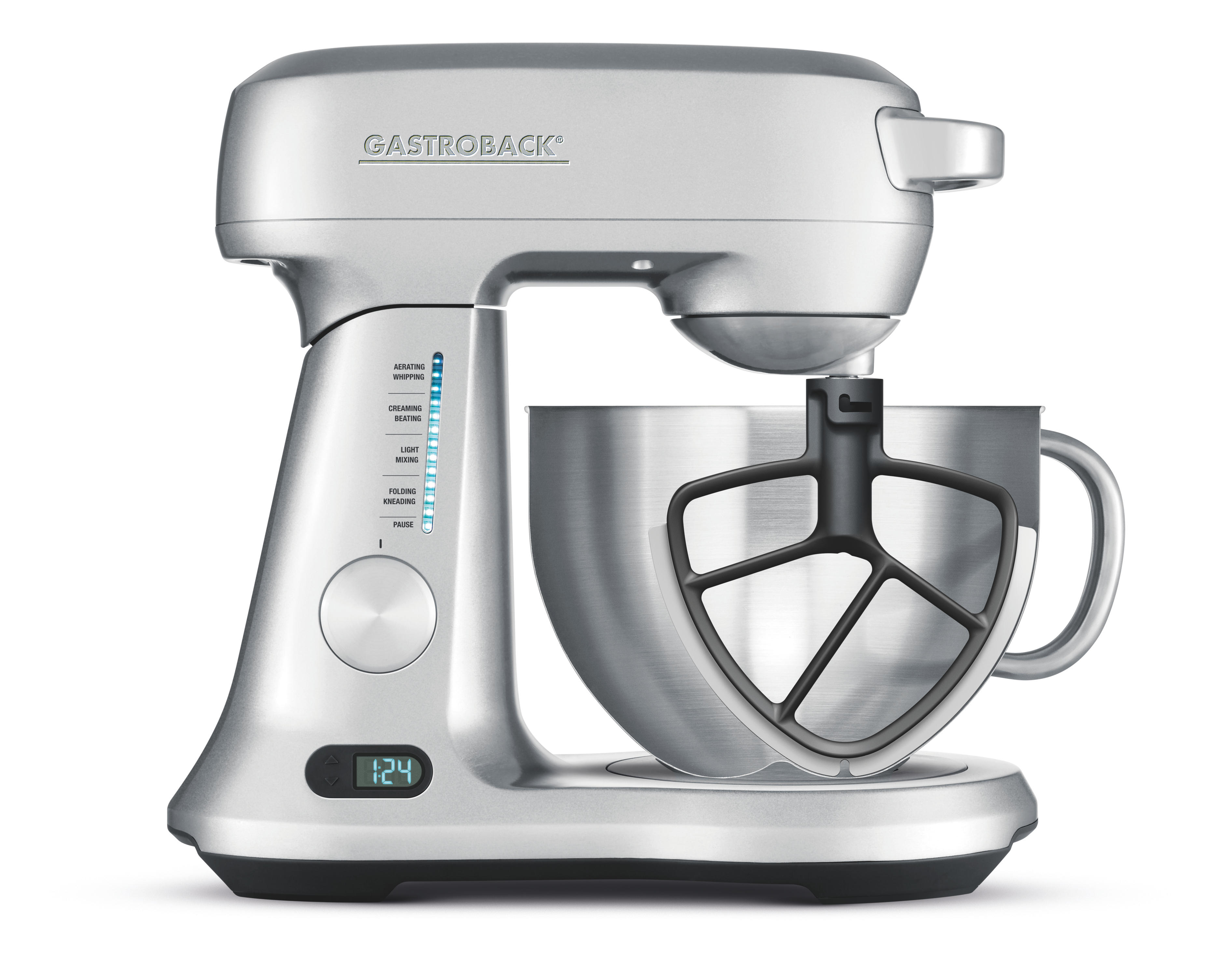 GASTROBACK 40979 Advanced Pro Küchenmaschine Silber (Rührschüsselkapazität: 4,7 l, 1000 Watt)