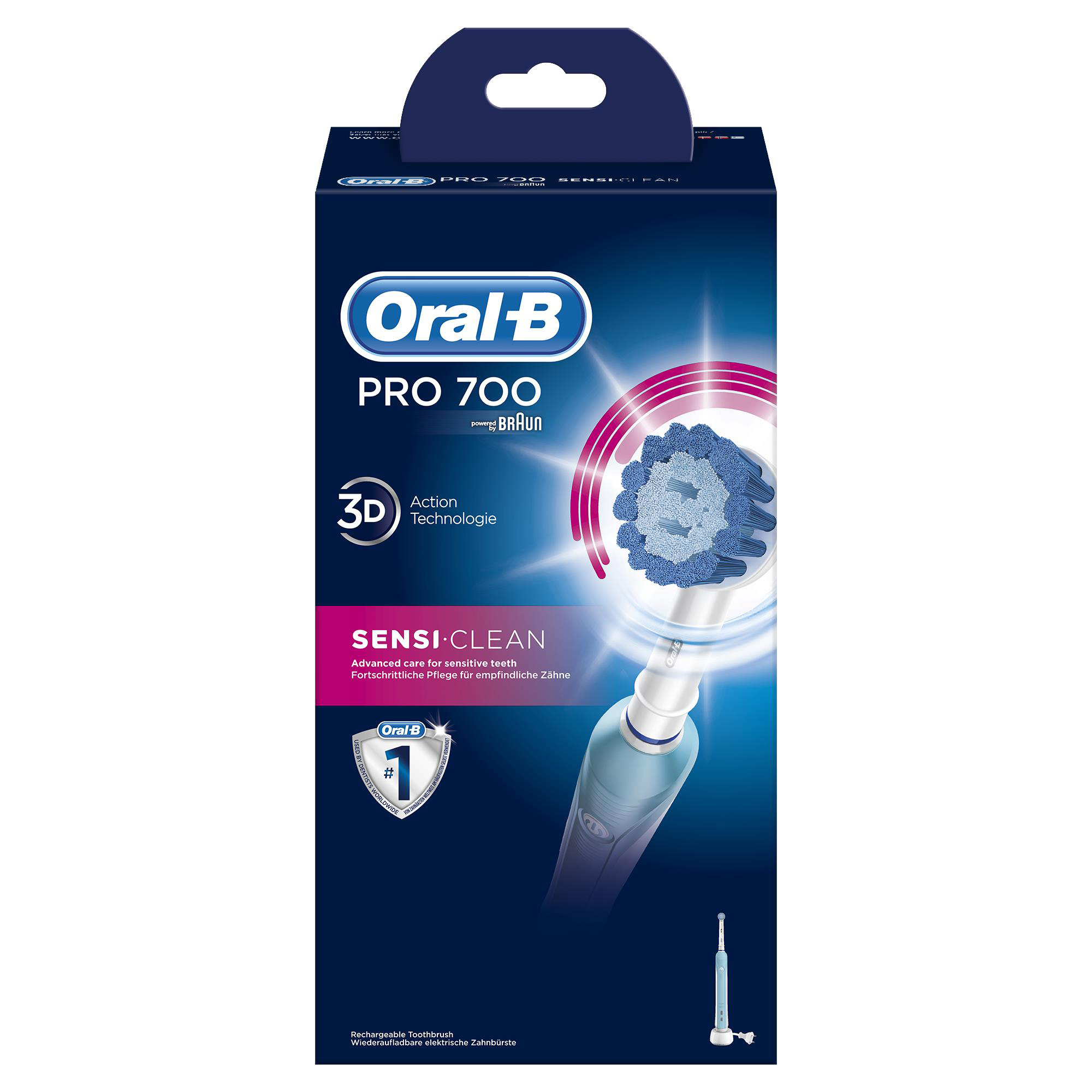ORAL-B PRO 700 Sensitive elektrische Zahnbürste Hellblau/Weiß