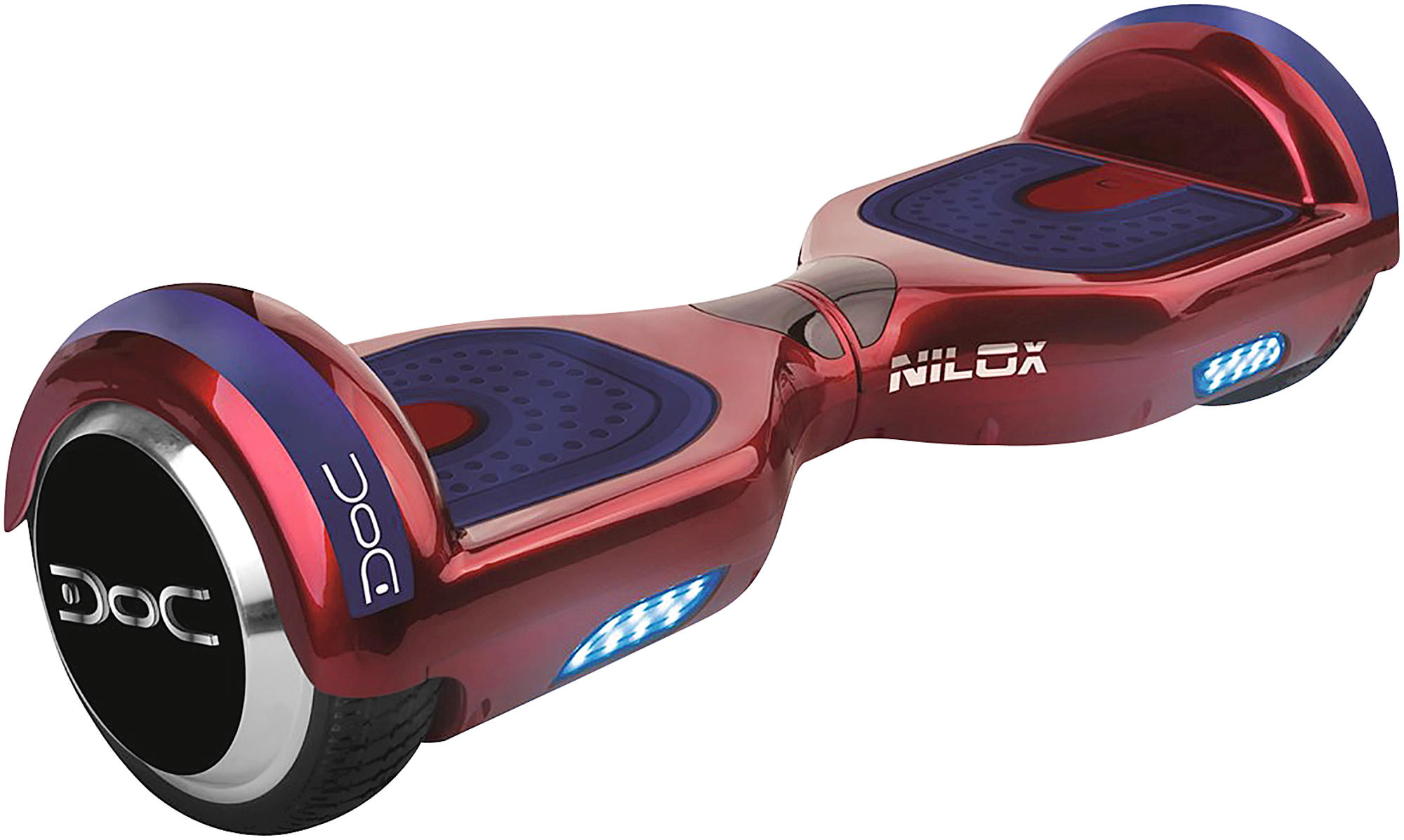 Hoverboard - Nilox DOC HOVERBOARD RED 6.5 + BOLSA, Luces Leds, Rojo
