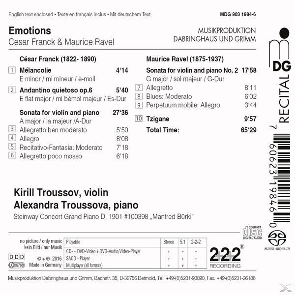 Kirill Troussov & Alexandra Troussova - Emotions  - (SACD Hybrid)