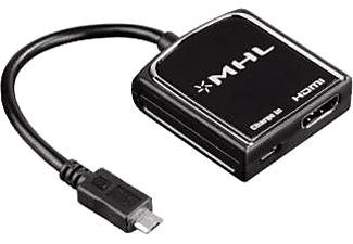 HAMA Adaptör MHL Micro USB Fiş - HDMI Soket Siyah