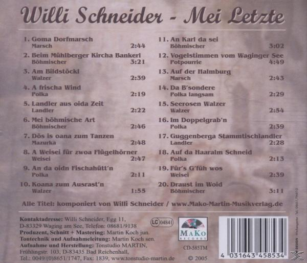 (CD) Willi Schneider - Mei - letzte