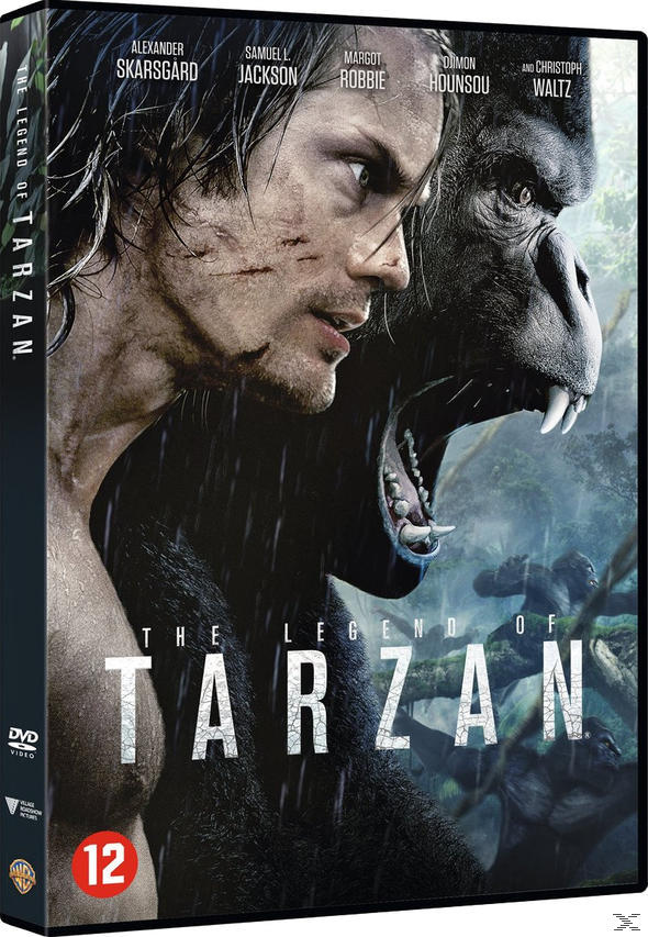 Jaquette du DVD de La légende de Tarzan. Tarzan et un gorille sur la couverture.