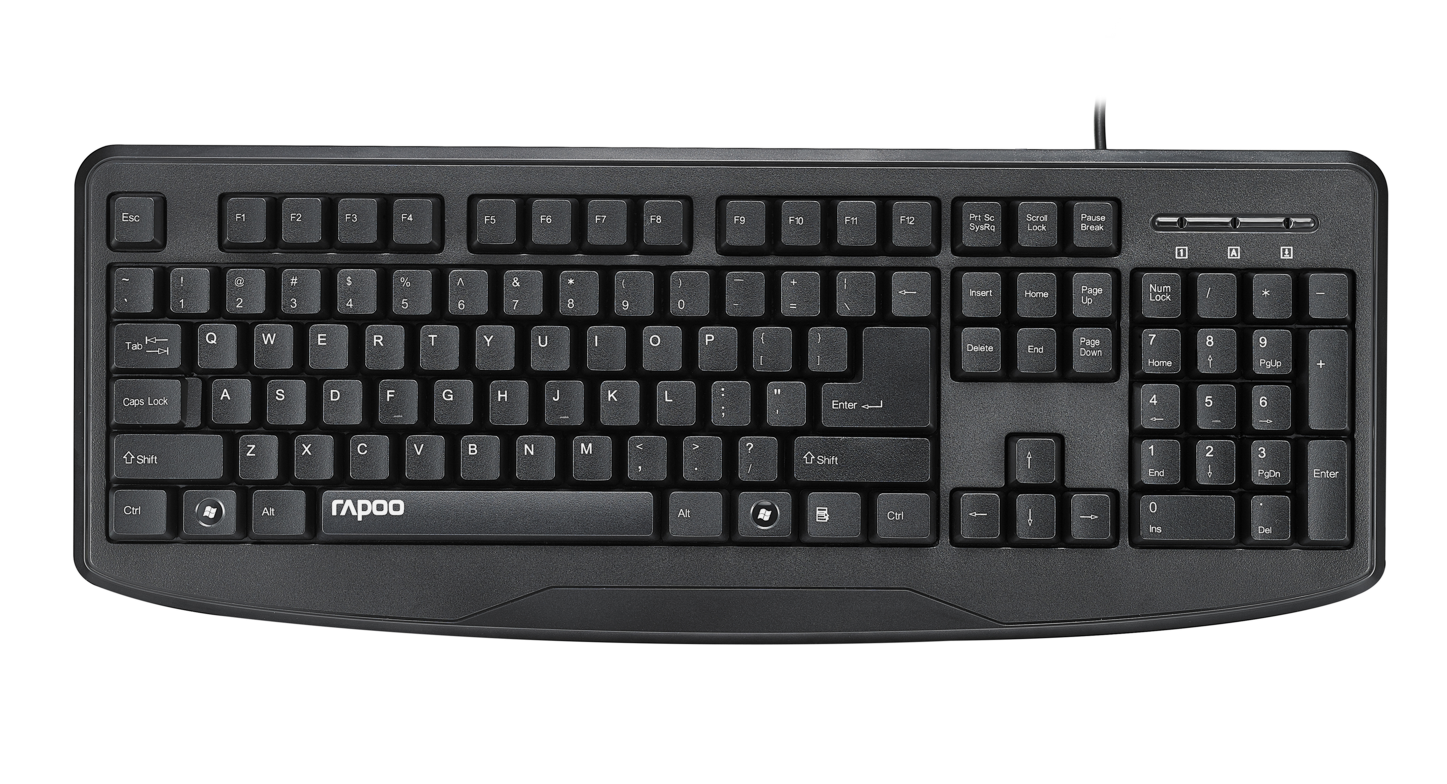 Tastatur, NK2500, Schwarz RAPOO kabelgebunden,