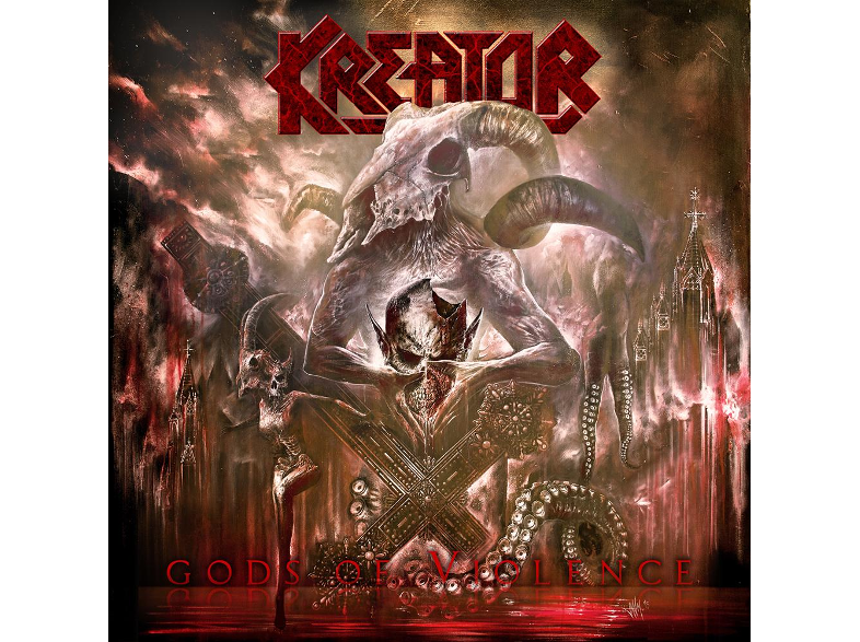 Album borító koponyával, démonnal és gótikus szerkezetekkel. Piros és fekete, a zenekar nevével és az album címével.