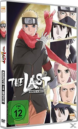 DVD-Cover: Anime-Figur in schwarzer Jacke und rotem Schal, Titel 'THE LAST' und Gesichter anderer Charaktere.