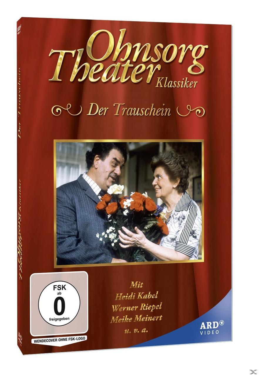 DVD-Hülle mit einem Paar, das Blumen hält. Text auf Deutsch. Roter Vorhang im Hintergrund.