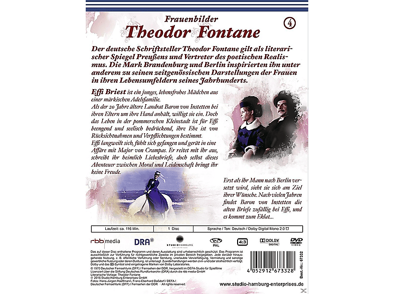 Thumbnail - Theodor Fontane: Frauenbilder - Leben Liebe Schicksale, Vol. 4 Effi Briest DVD