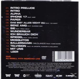 CD-Hülle mit Titelliste, Künstlernamen und Barcode. Schwarzer Hintergrund mit weißem Text.