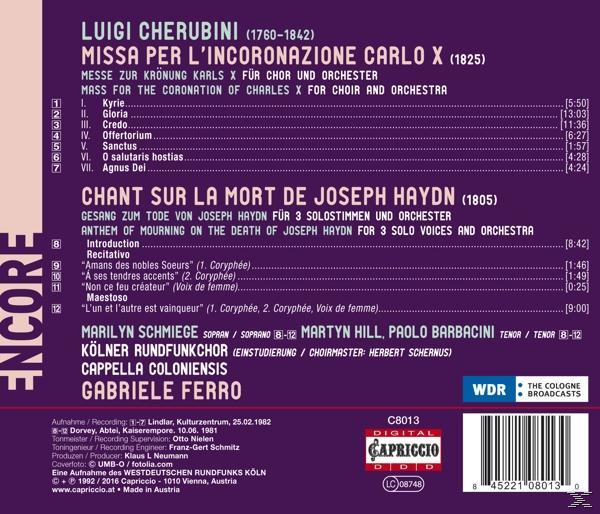 Schmiege/Hill/Ferro - Krönungsmesse/Gesang zum Tode von J.Haydn  - (CD)