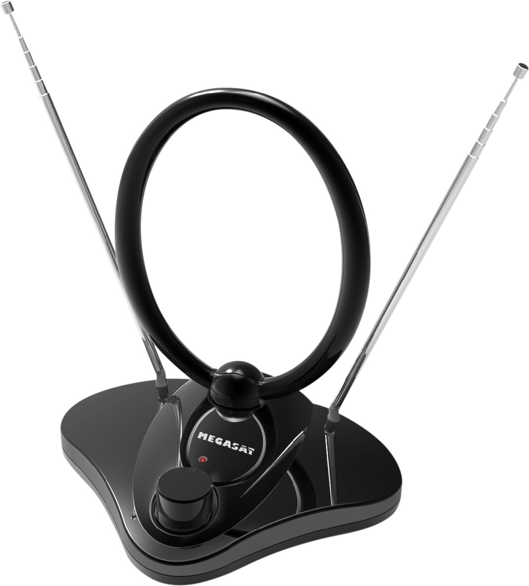 MEGASAT HD 650 T2+ Set DVB-T2 HD Receiver und Megasat DVB-T 30 Antenne (HDTV, DVB-T2 HD, Schwarz)