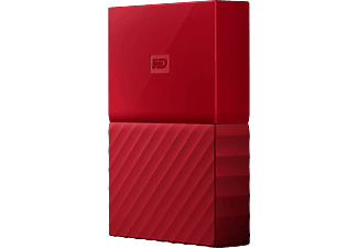 WD My Passport 2.5 inç 2TB USB 3.0/USB 2.0 Harici Disk Kırmızı