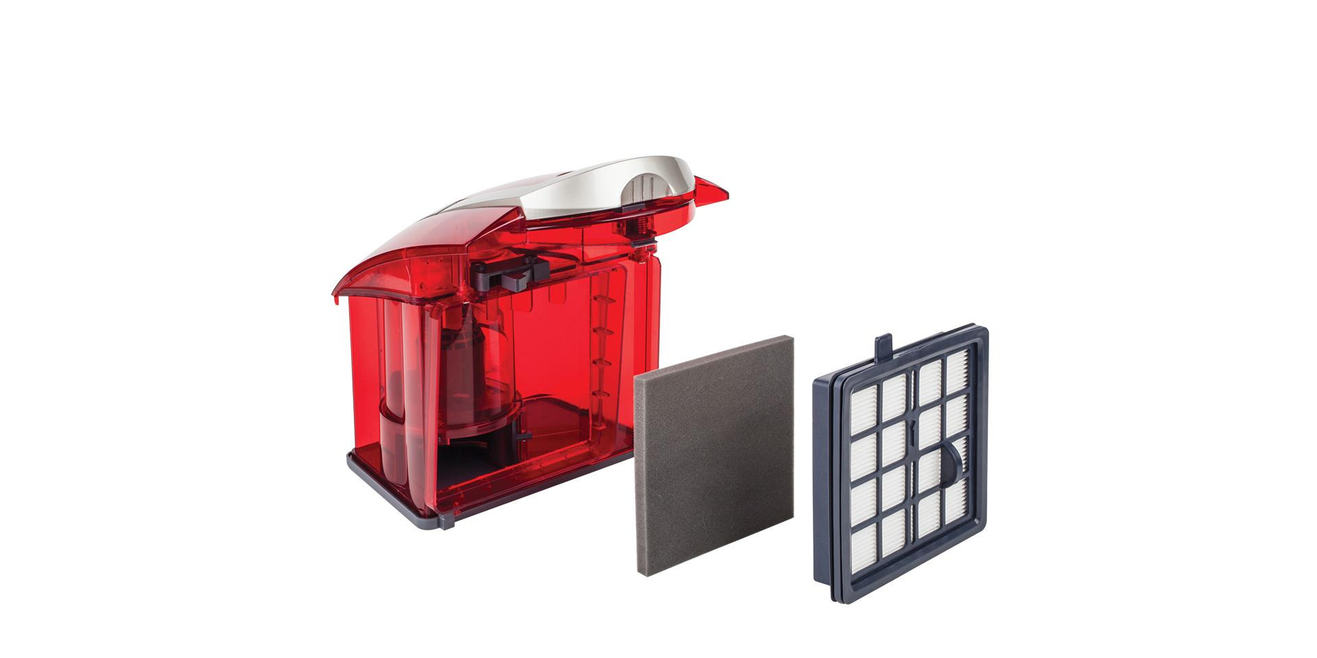 FAKIR Clyde Öko 750 W Toz Torbasız Elektrikli Süpürge Kırmızı